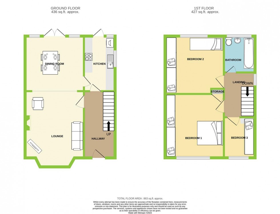 Floorplan for Caldwell Close, Gwaunmiskin, Beddau
