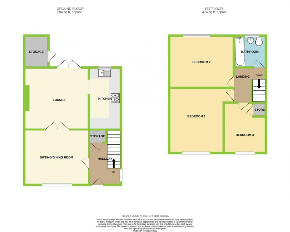 Floorplan for Mildred Street, Beddau, Pontypridd