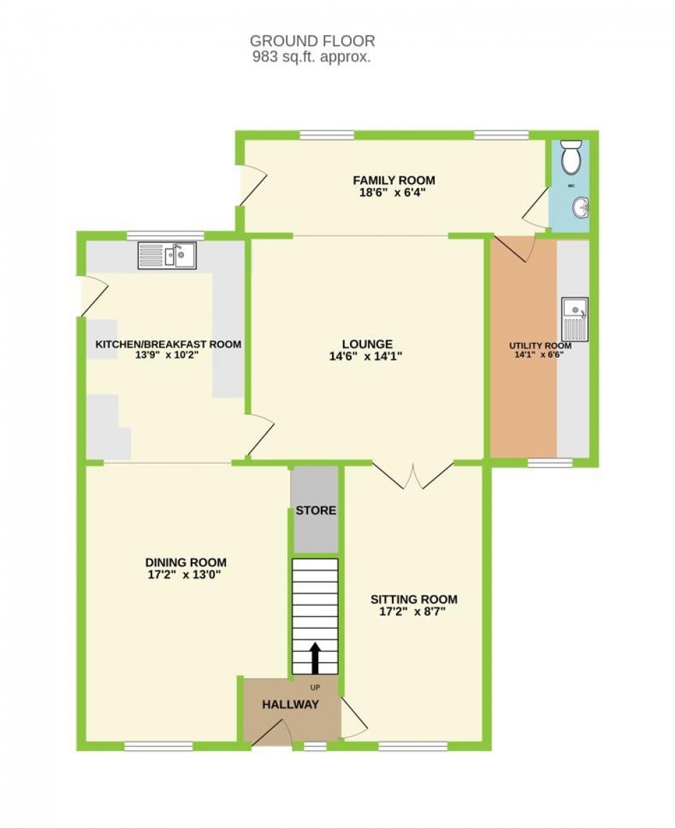 Floorplan for Church Street, Ynysybwl, Pontypridd