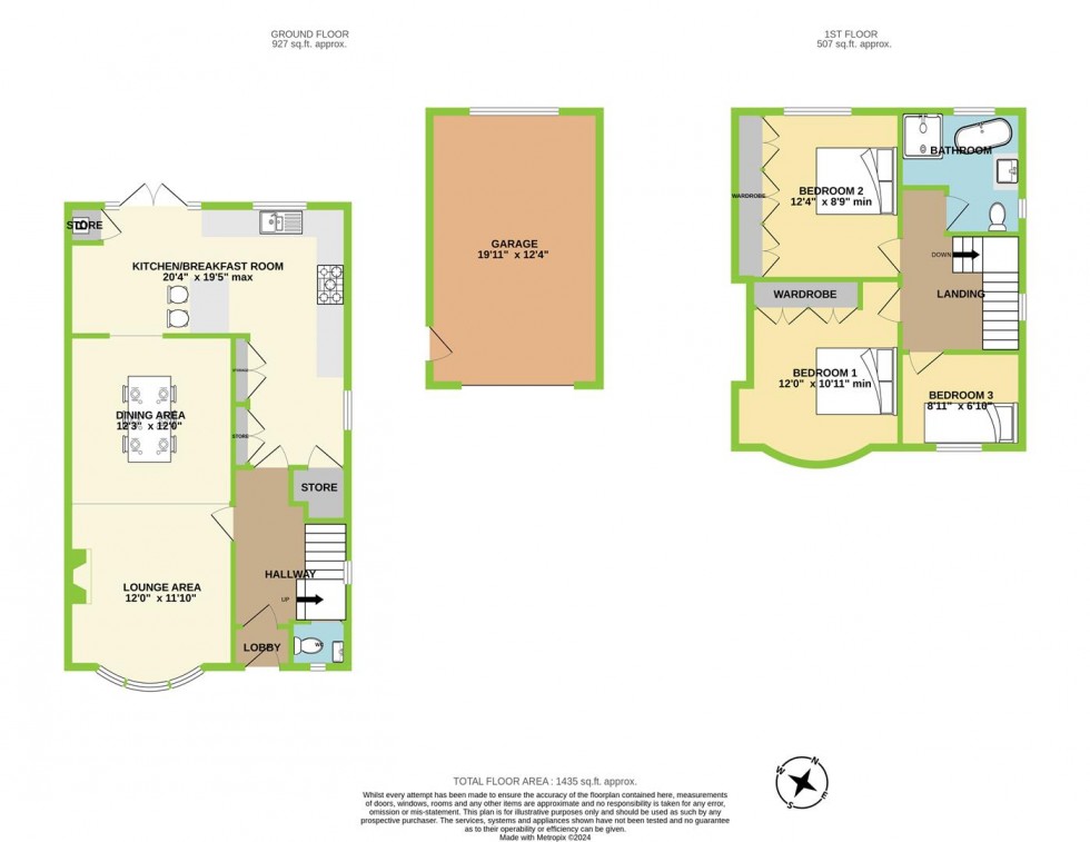 Floorplan for Hollybush Villas, Church Village