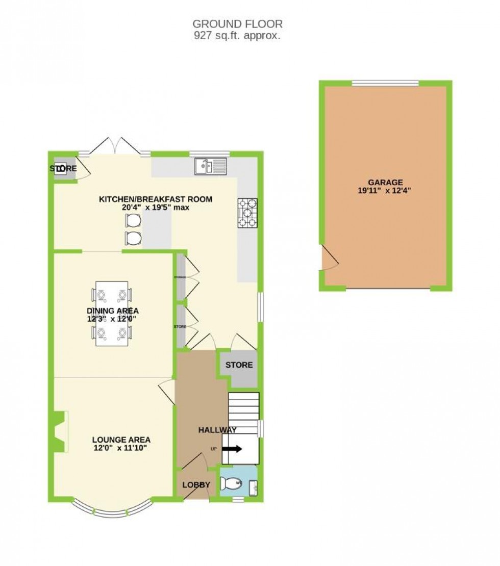 Floorplan for Hollybush Villas, Church Village