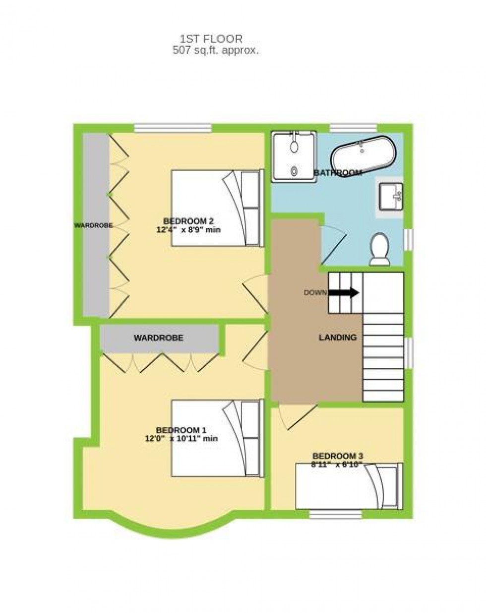 Floorplan for Hollybush Villas, Church Village